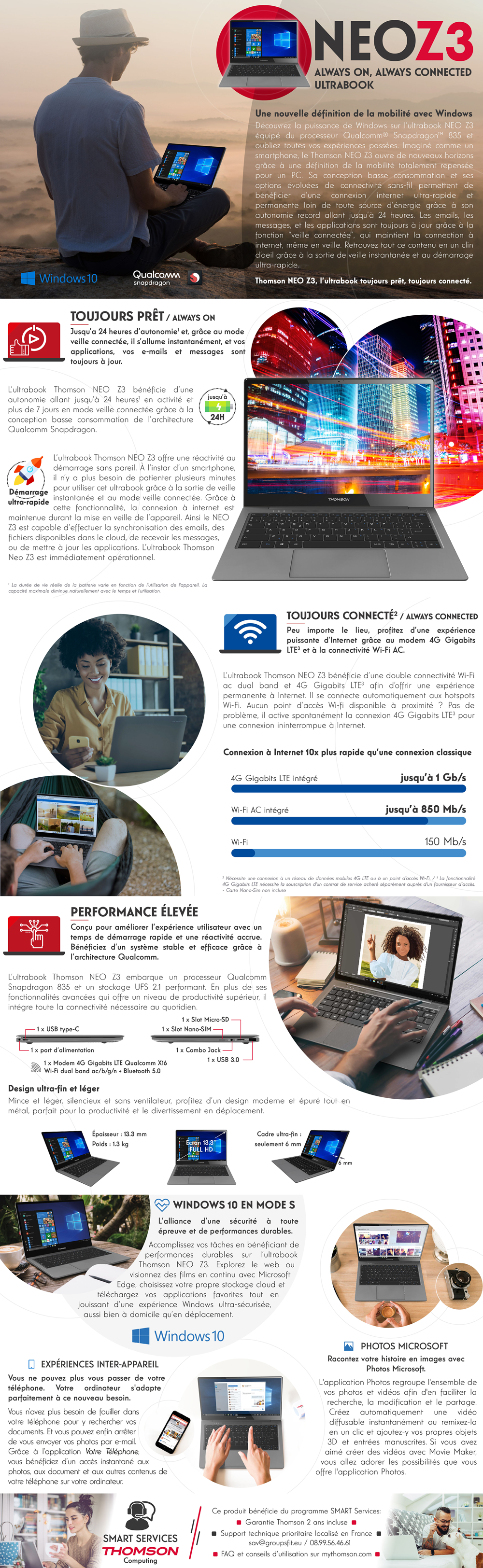 THOMSON PC Portable - ULTRABOOK Z3 - 13,3