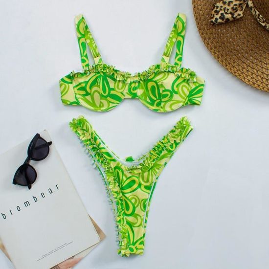 Maillots De Bain Femmes Pi Ces Bikini De Plage Classique Mode Boheme