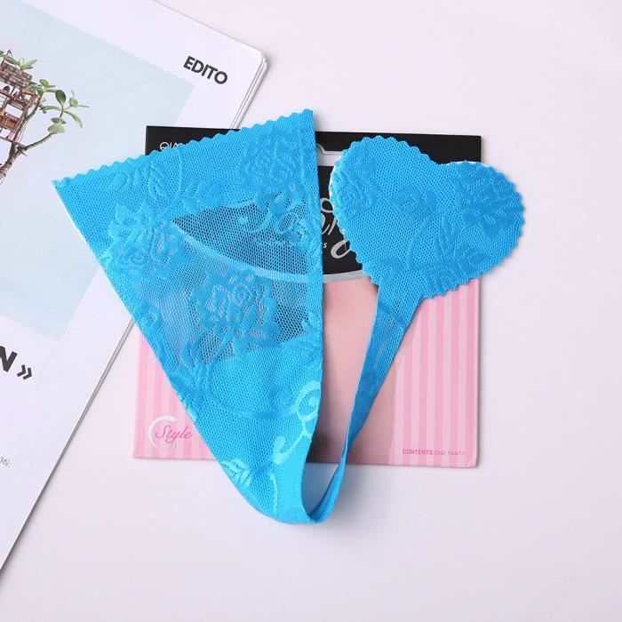 String Tanga Femme Lingerie Sexy En Dentelle Culottes Sous Ouvrir