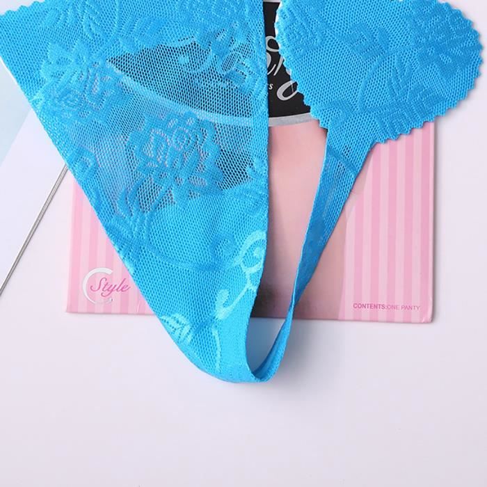 String Tanga Femme Lingerie Sexy En Dentelle Culottes Sous Ouvrir