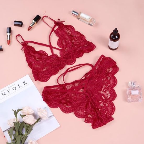 Ensemble De Lingerie Femme Pi Ces Sous V Tement Dentelle Soutien