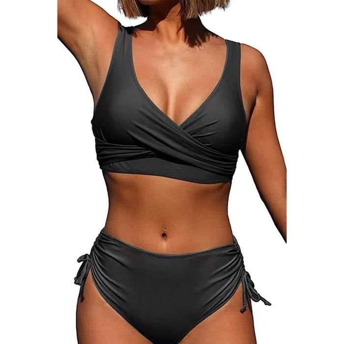 Maillot De Bain Pieces Femme Bikini Push Up Vintage Femme Taille Haute Maillot El Gant
