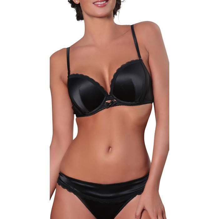 Ensemble Lingerie Femme Soutien Gorge Culotte Noir Camille Aim E L Taille Du B