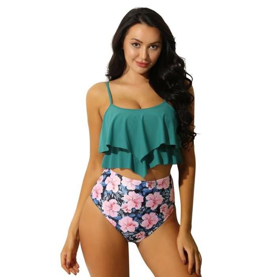 Iiniim Maillot De Bain Pi Ces Femme Sexy Bikini Volants Bain De