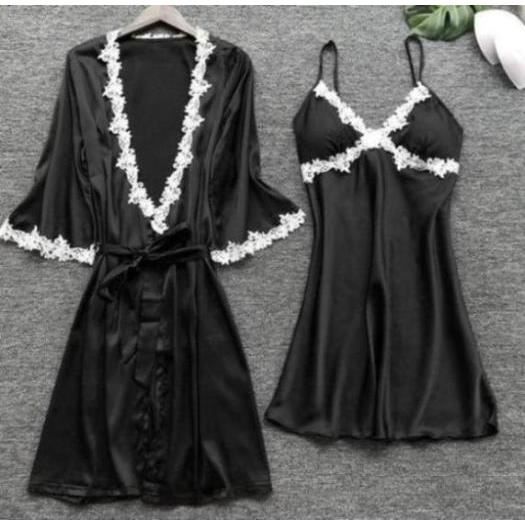 Sasaquoy Nuisette Deshabille Femmes Setq Dentelle Lingerie De Nuit
