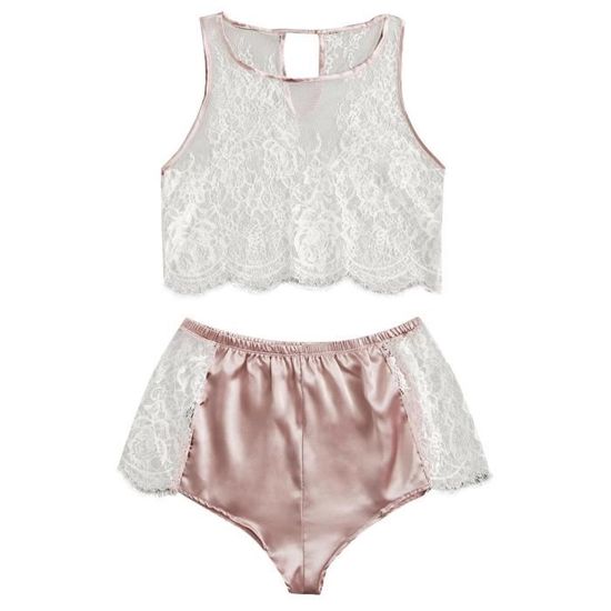 Ensemble Brassiere Et Shorty Nouvelle Lingerie Sexy En Dentelle En Soie
