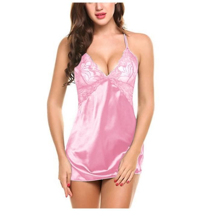 Lingerie Rotique Sexy Pyjama En Maille La Maison Ensemble De Chemise