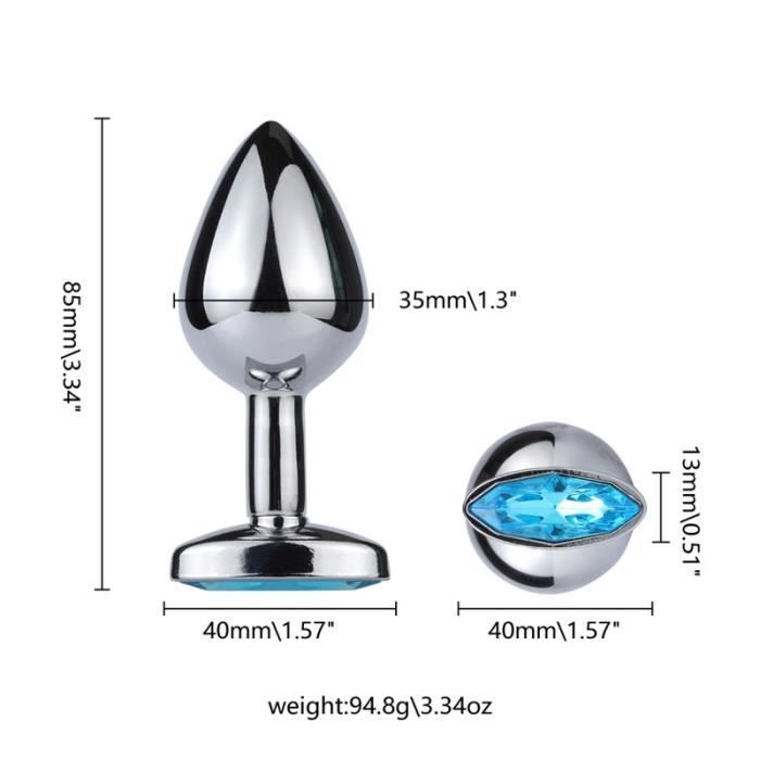 Stimulateur Plug Chapelet Light Blue Medium Godemichet Anal En