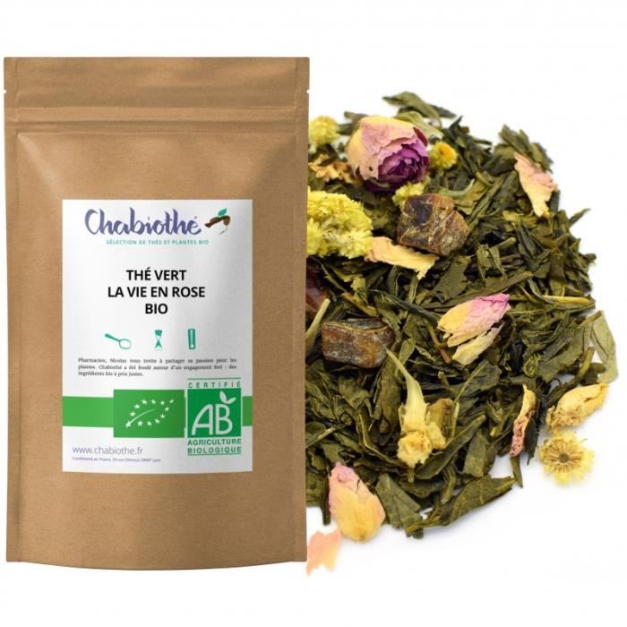 CHABIOTHE Thé vert La Vie en Rose Bio 200g