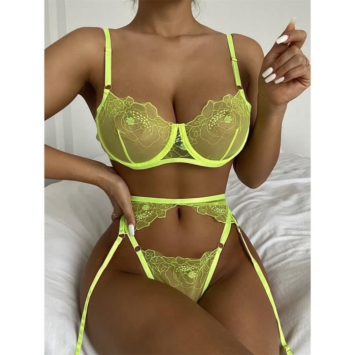 Ensembles De Lingerie Transparente Pour Femmes Sous V Tements Soutien