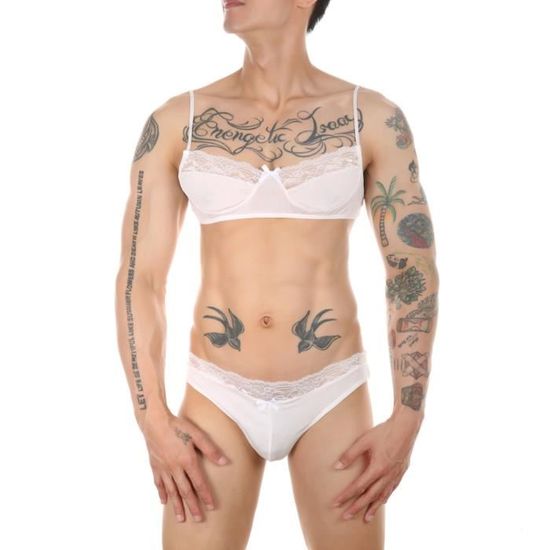 Iixpin Ensemble Lingerie Sissy Homme Sexy Dentelle Sous V Tement Bikini