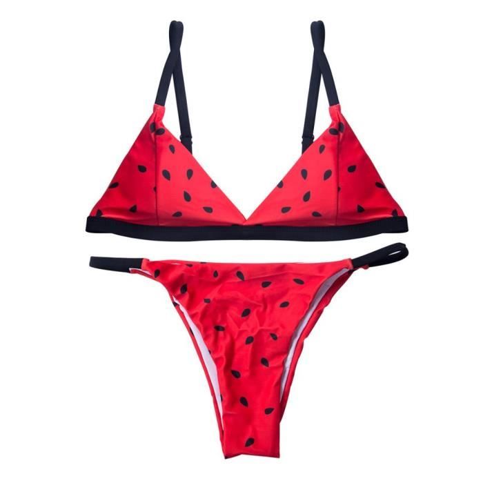 MAILLOT DE BAIN Hirigin dessin animé imprimé Sexy Bikini ensemble femmes maillots de bain