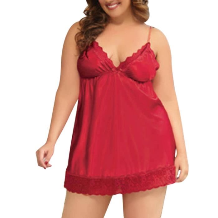 Chemise de nuit sexy pour femmes lingerie grande taille vêtements de
