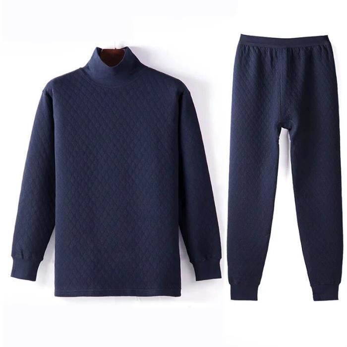 Ensemble De Lingerie Sous V Tements Thermiques Longs Pour Hommes Coton