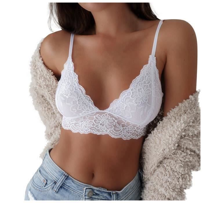 Caraco Pour Femme Plus La Taille Gilet Crop Sans Fil Lingerie Sexy Col