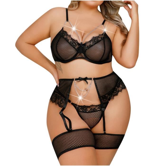 Ensemble De Sous V Tements Transparents En Dentelle De Lingerie Sexy