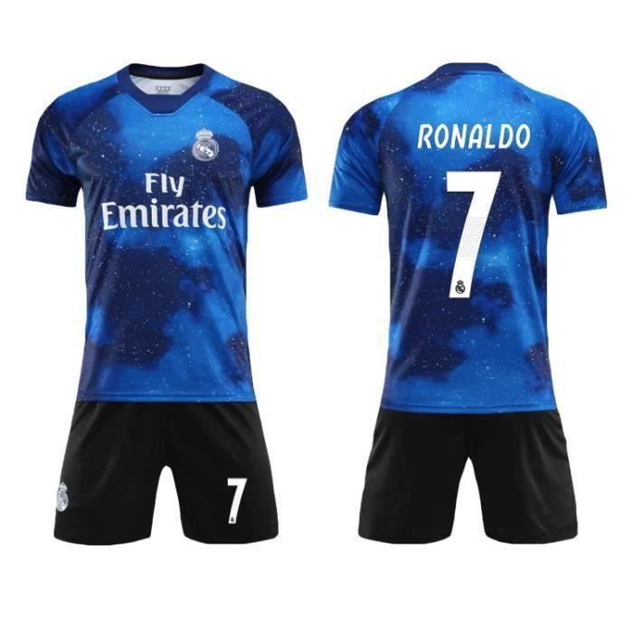 Nouveau Real Madrid Emirates Ronaldo NO.7 fly Adulte Maillots Foot et Shorts de football Homme
