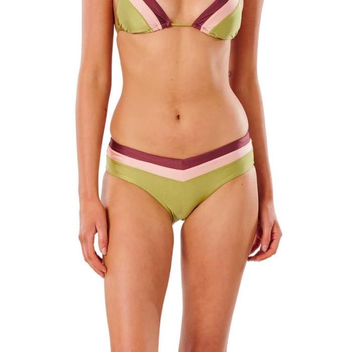 Rip Curl Tallows High Waist Cheeky Bikini Bottom Green Cdiscount Prêt