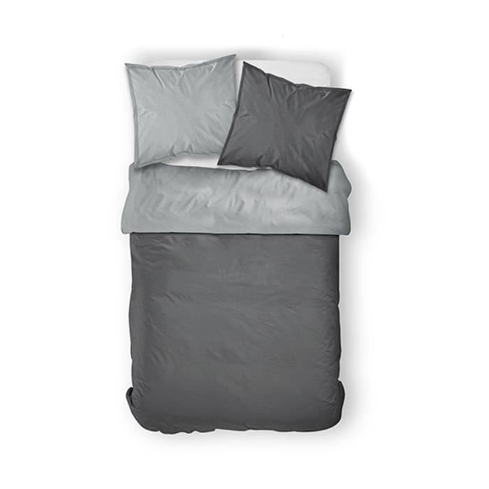 Parure de couette réversible ACCESS polyester 220x240 Canon de fusil-Zinc