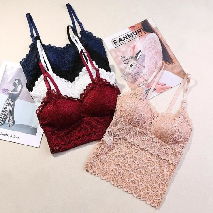 Soutien Gorge Sexy En Dentelle Pour Femmes Lingerie Sans Couture Sans