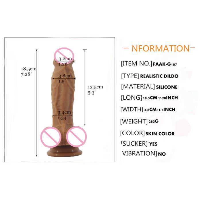 Dildo 101 gode réaliste de 7 8 pouces avec ventouse Double couche en