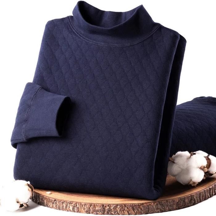 Ensemble de lingerie Sous vêtements thermiques longs pour hommes coton