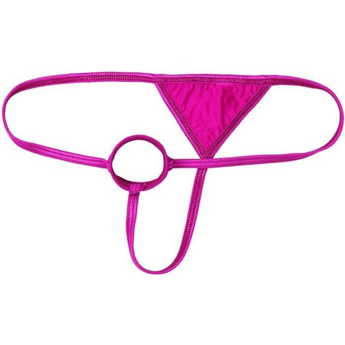 Yizyif Micro String Sexy Homme Ficelle O Ring Tanga Ouvert Slip Bikini