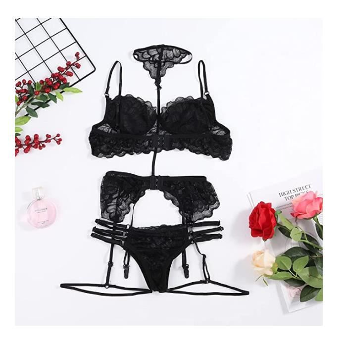 Femmes Satin Lingerie Ensemble Mini Courte Sexy Mode Mini Short Sexy Push Up Sous Vetement Chaud