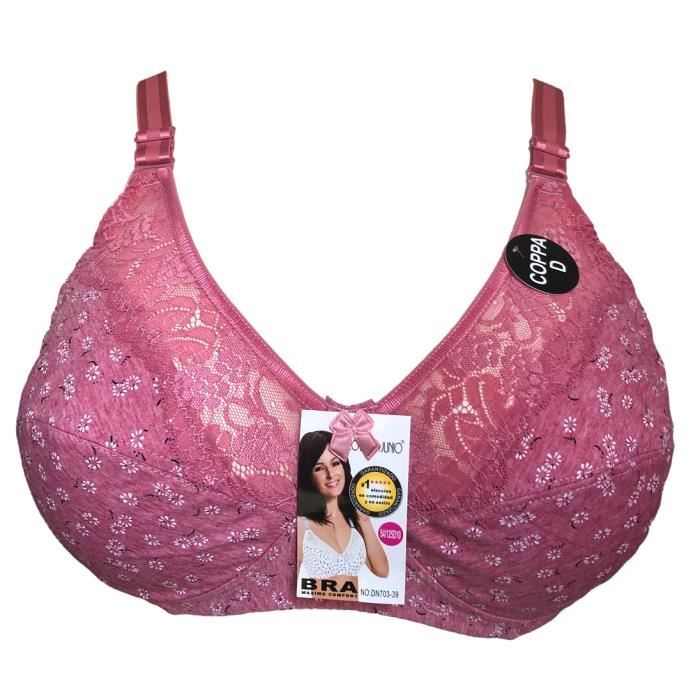 Soutien gorge 105D rose coton sans armatures petites fleurs lingerie femme Rose Cdiscount Prêt