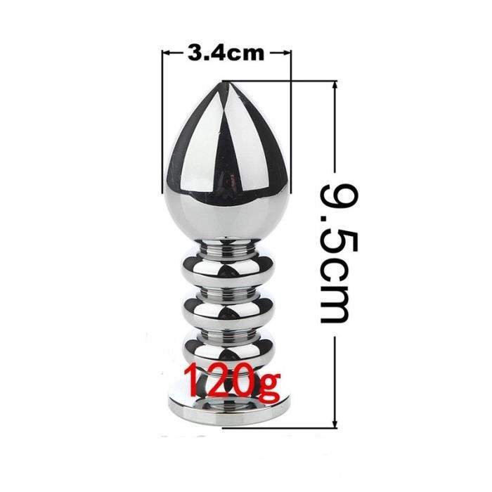 Type C M Size Masseur Anal En Acier Inoxydable Perles En Spirale Fil