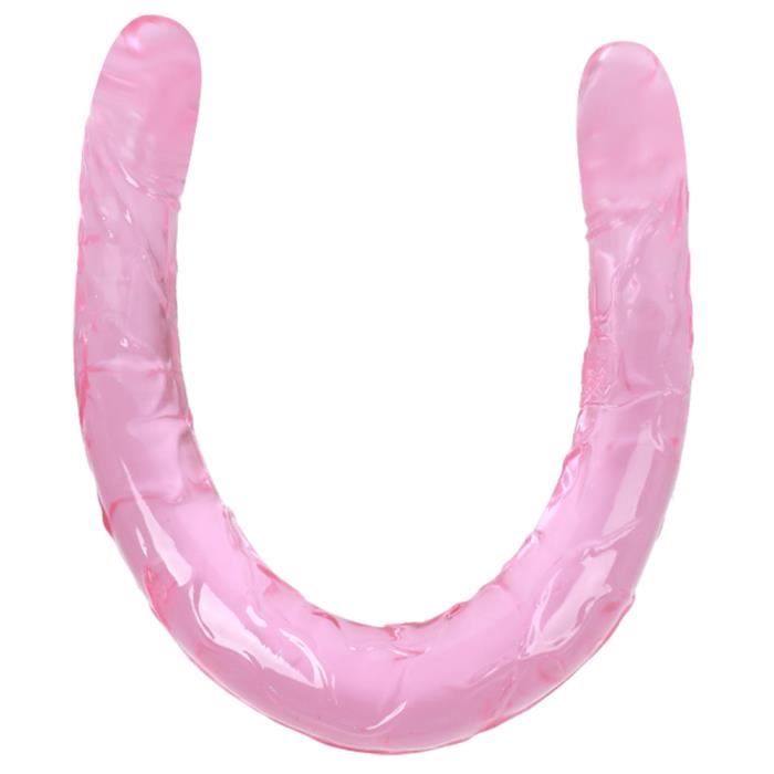 Rose Godemich Double Long En Gel E Souple Pour Femme Godemich R Aliste Plug Anal Vaginal