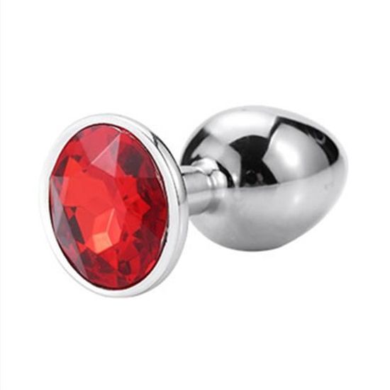 Szie L Rouge Plug Anal En M Tal Bijou De D Coration Perles