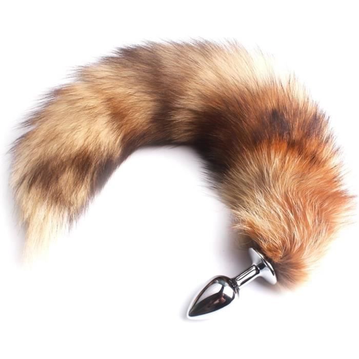 1Pc Plug Anal Ensemble Avec Queue De Renard Gode Godemichet Anal En Acier Inoxydable Cosplay