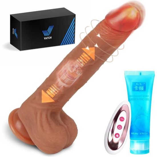 Vibromasseur R Aliste Sex Toy Va Et Vient Fonctions T Lescopiques