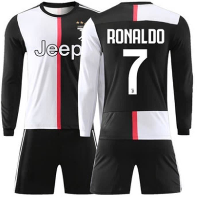 Nouveau Manches Longues Maillot et Shorts de Football Cristiano Ronaldo NO.7 Juventus 19/20 Homme