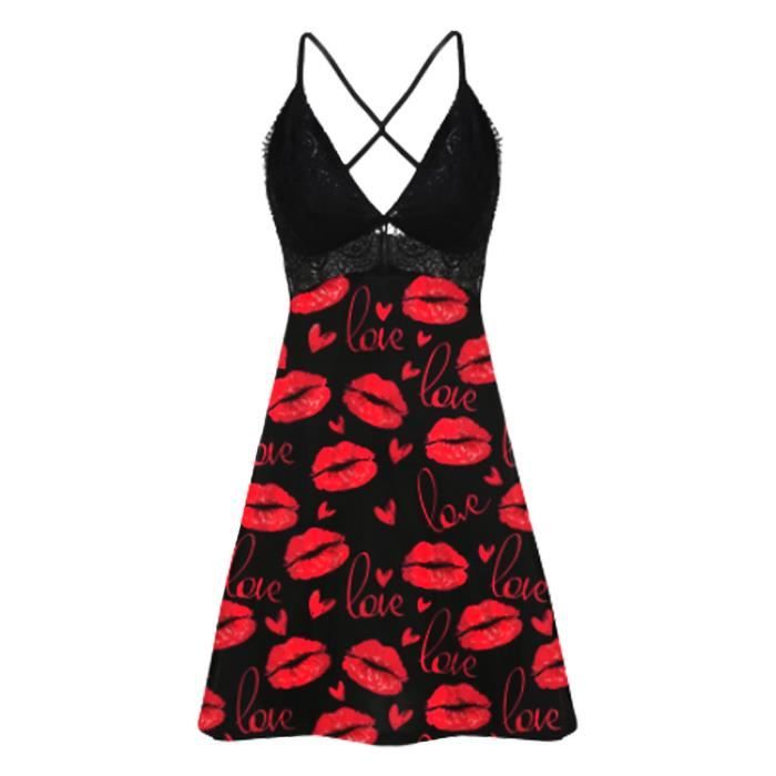 Femmes Sexy Lingerie Impression Fronde Jarretelle Jupe Sexy Dentelle