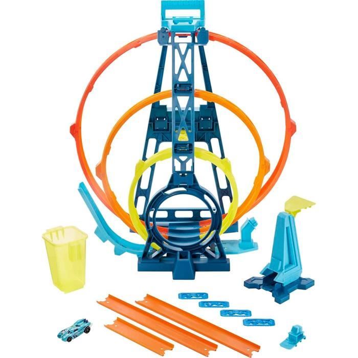 Hot Wheels Track Builder Triple Looping Circuit Loopings Modulables Petite Voiture De