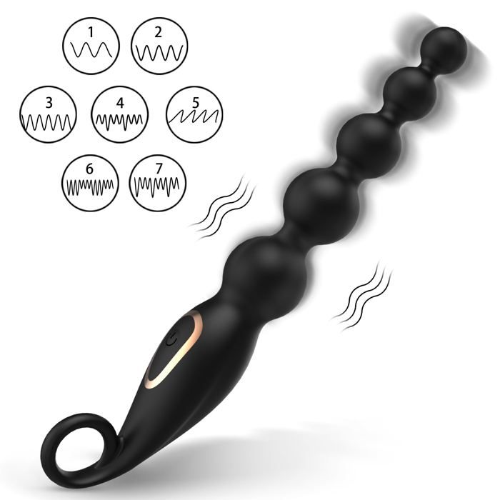 Perles Anales Vibrantes Plug Anal Vibromasseur Anal En Silicone De