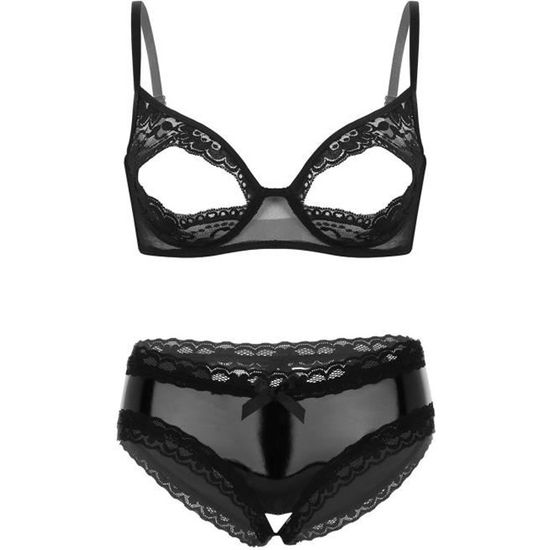 Iiniim Body Cuir Femme Soutien Gorge Seins Nus Lingerie De Nuit Sexy