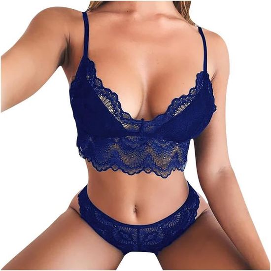 Sasaquoy Femmes Dentelle Soutien Gorge Sexy Lingerie Sous Pantalon Ensemble V Tements De Nuit