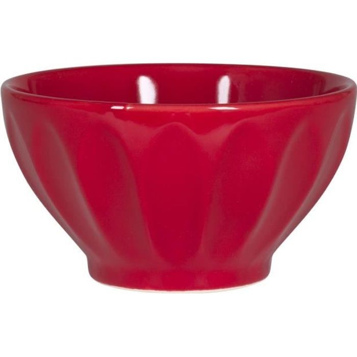 TREND'UP - BOL COTES PLATES 14 CM ROUGE (LOT DE 6) NEURE NEUTRE