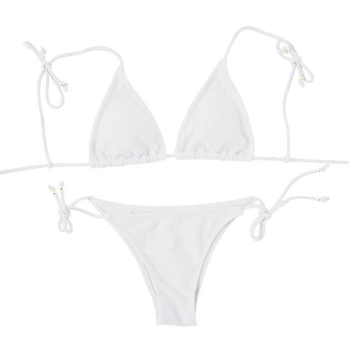 Maillot De Bain Bikinx Maillot Deux Pi Ces Pour Femme Rouge Mod Le Triangle Bikini String