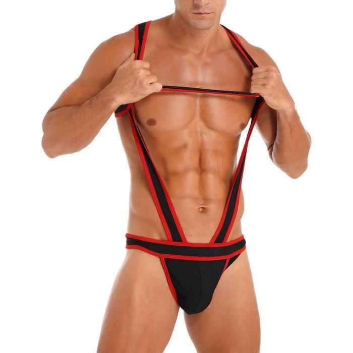 Dpois Body Sexy Homme Ouvert Jockstrap Gay Bulge Pouch Maillot De Crops