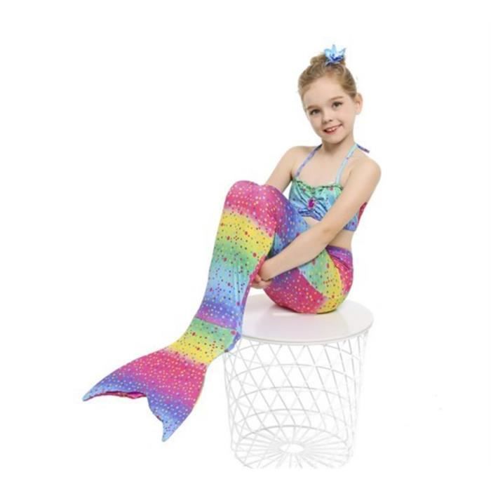 Maillot De Bain Queue De Sir Ne Bikini Mermaid Pi Ces Ensembles Bleu Cdiscount Pr T Porter
