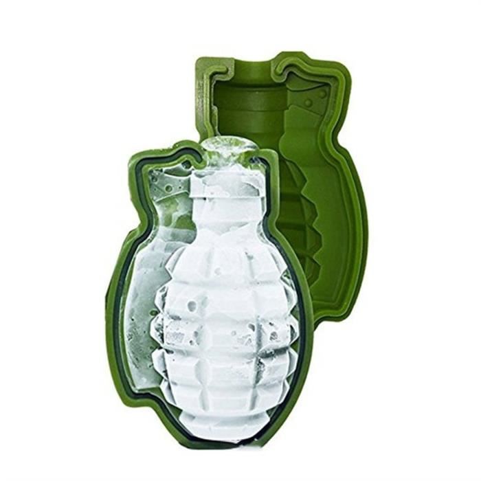 3d Grenade Forme Ice Cube Moule, Moule à gâteau en silicone, Moule à plateaux de glace pour une barre de cadeau de fête