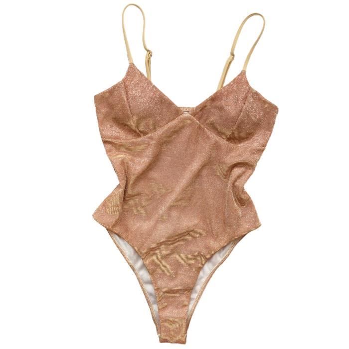 Maillot De Bain Pads Bikini Une Pi Ce Poussent Des Monokini Haute Coupe Sexy Sexy L Gant