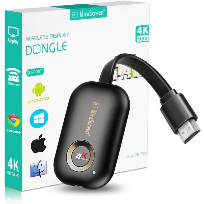 Wireless Display Dongle, 4K HDMI Digital TV Stick, Adaptateur d'affichage sans Fil for Netflix Google Home