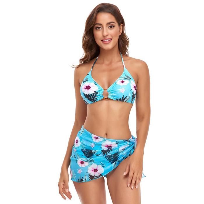 Femme Bikini Fronc Et Torsad Ensemble Bikini La Age Imprim Floral