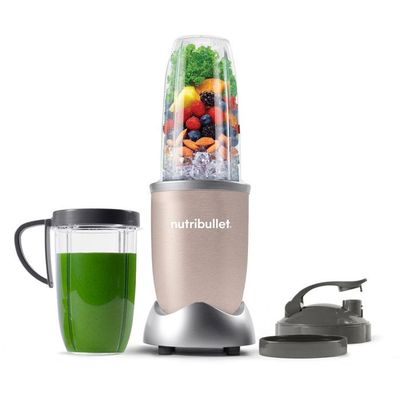 Blender personnel - NUTRIBULLET Pro 900 - NB907CP - 900W - 2 tasses + 2 couvercles + anneau - Doré