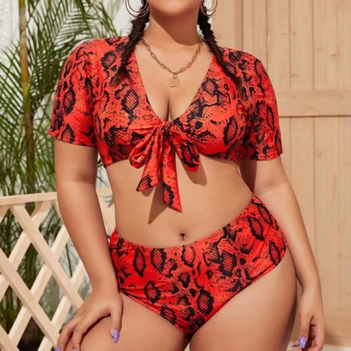 Bikini Maillot De Bain Contr Le Du Ventre Fronc Grande Taille Pour
